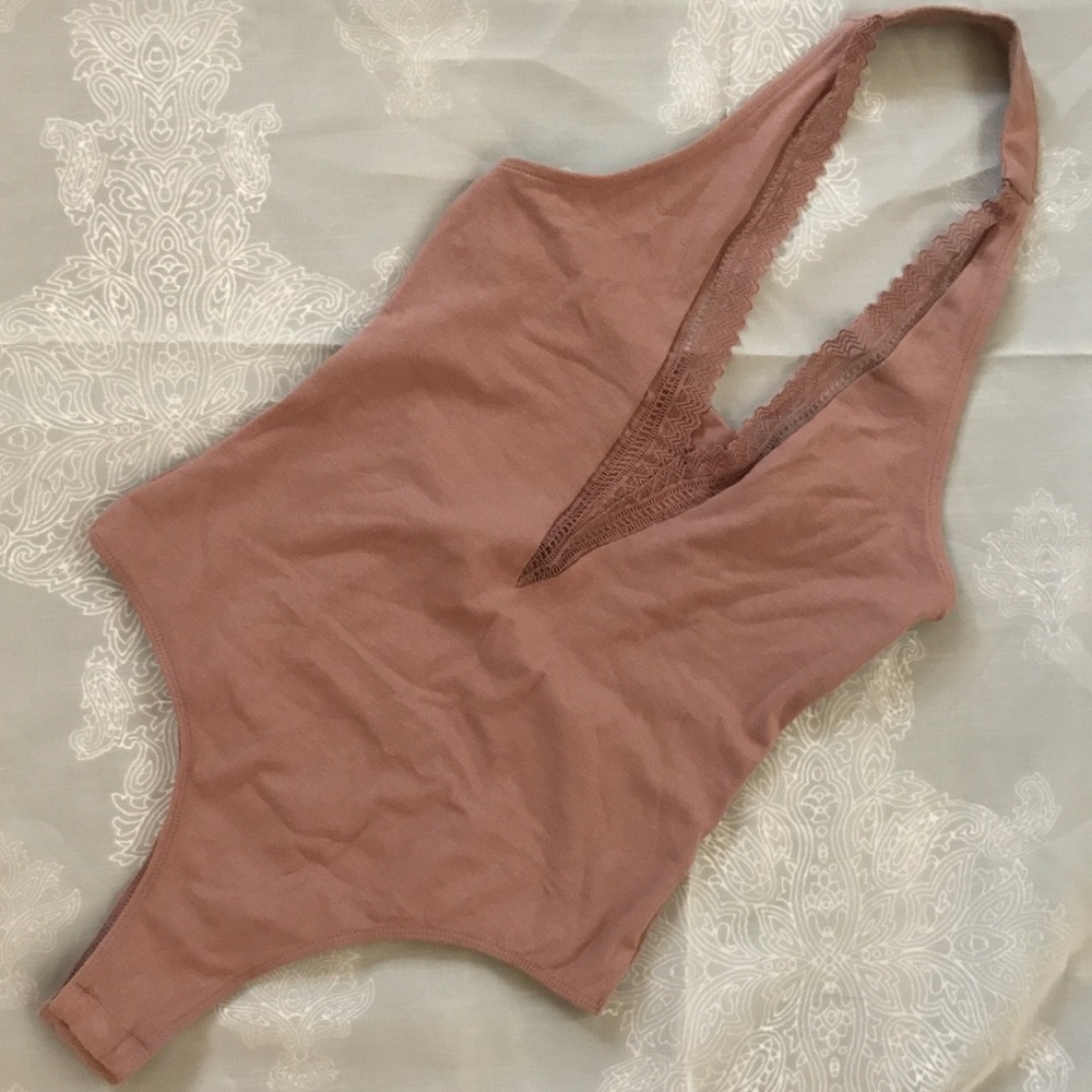 Rose/Tan body suit